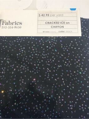 100% Silk Chiffon fabric in black - 4 yards
